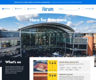 Theforumnorwich.co.uk(The Forum // A unique space in the heart of Norwich) Screenshot