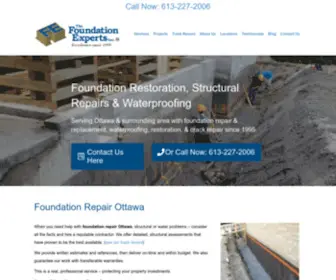 Thefoundationexperts.com(Foundation Repair Ottawa) Screenshot