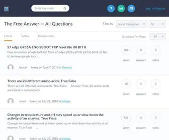 Thefreeanswer.com(The free answer website) Screenshot
