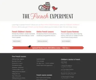 Thefrenchexperiment.com(Learn French Online) Screenshot