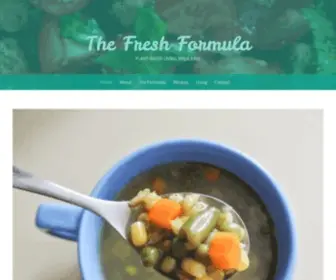 Thefreshformula.com(PLANT-BASED LIVING MADE EASY) Screenshot