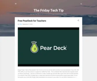 Thefridaytechtip.com(The Friday Tech Tip) Screenshot