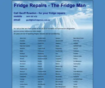 Thefridgeman.com.au(The FridgeMan) Screenshot