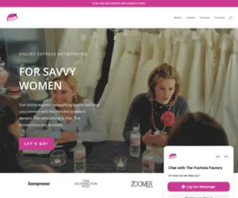 Thefuchsiafactory.com(Express Networking for Savvy Women) Screenshot