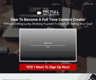 Thefulltimecreator.com(Thank You For Your Purchase) Screenshot