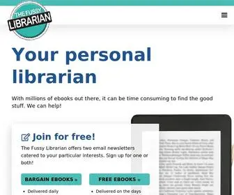 Thefussylibrarian.com(Free Personalized Book Suggestions) Screenshot