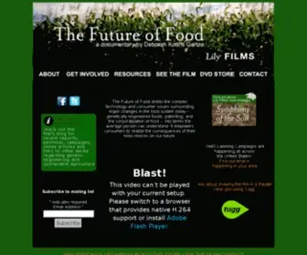 Thefutureoffood.com(The Future of Food) Screenshot