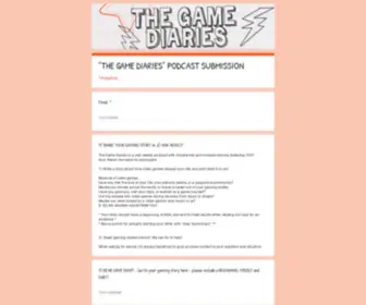 Thegamediaries.com(The Game Diaries) Screenshot