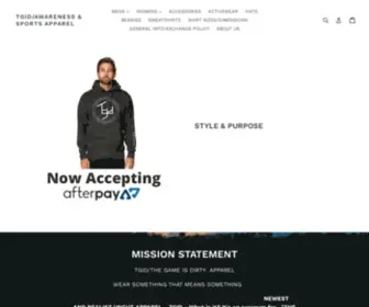 Thegameisdirty.com(TGID/Awareness & Sports Apparel) Screenshot