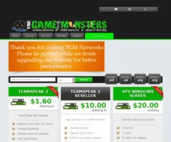 Thegamemonsters.com(Voice servers) Screenshot