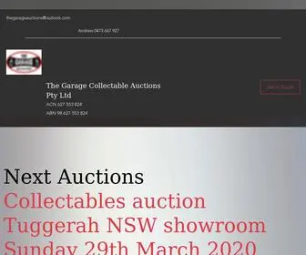 Thegaragecollectableauctions.com.au(The Garage Collectable Auctions Pty Ltd) Screenshot