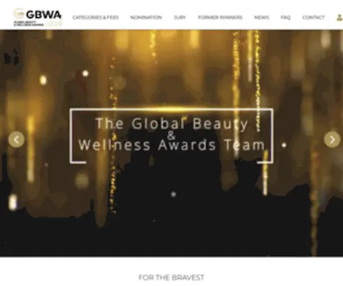 Thegbwa.com(Global Beauty & Wellness Awards) Screenshot