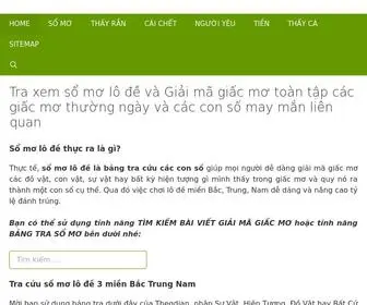 Thegdian.com(Tra sổ mơ lô đề và Giải mã giấc mơ tổng hợp 2021) Screenshot