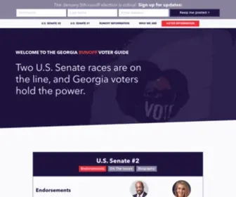 Thegeorgiavoterguide.com(The Georgia Runoff Voter Guide) Screenshot