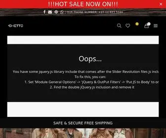 Theghetto.co.za(Website is under maintenance) Screenshot