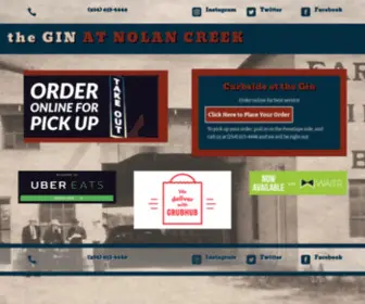 Theginatnolancreek.com(The Gin at Nolan Creek) Screenshot