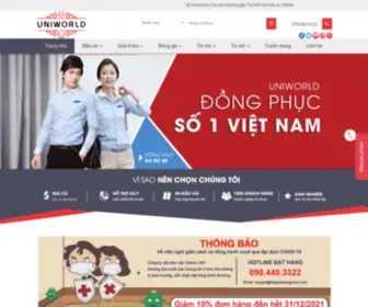 Thegioidongphuc.com(Đồng phục UniWorld) Screenshot