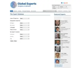 TheGlobalexperts.org(Journalist can find breaking news and alerts on current events. Global Expert Finder) Screenshot