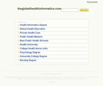 TheGlobalhealthinformatics.com(Global Health Informatics) Screenshot