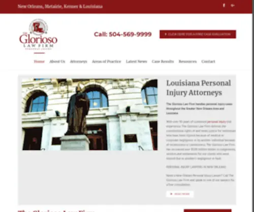 Thegloriosolawfirm.com(New Orleans Personal Injury Attorneys) Screenshot