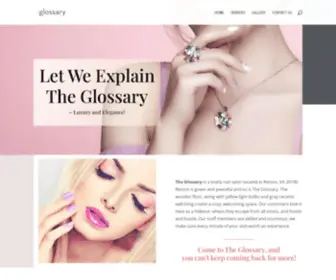 Theglossaryspa.com(The Glossary) Screenshot