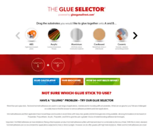 Theglueselector.com(Glue Selector) Screenshot
