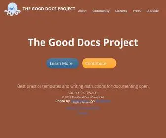 Thegooddocsproject.dev(The Good Docs Project) Screenshot