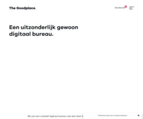 Thegoodplace.nl(Wij zijn een creatief digitaal bureau met één doel) Screenshot