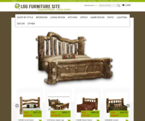 Thegoodtimber.com(Log Furniture & Rustic Beds Wholesale) Screenshot