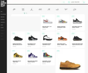 Thegoodwillout.com(Online Sneaker Shop) Screenshot