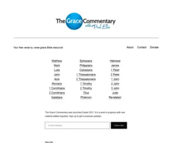 Thegracecommentary.com(Your free verse by verse grace Bible resource) Screenshot