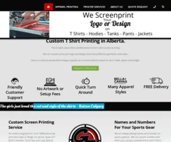 Thegraphiczone.ca(Screenprinting & Embroidery) Screenshot