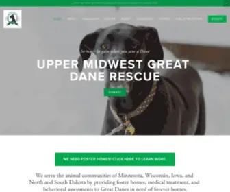 Thegreatdanerescue.com(Upper Midwest Great Dane Rescue) Screenshot