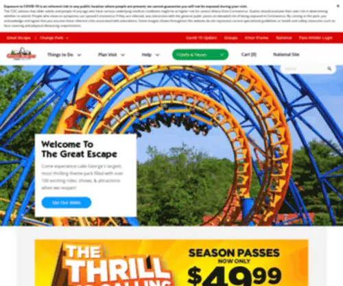 Thegreatescape.com(Six Flags) Screenshot