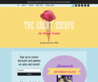 Thegreatescapeicecream.com(Thegreatescapeicecream) Screenshot