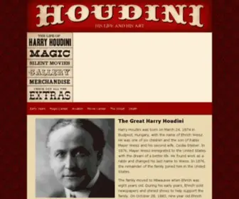 Thegreatharryhoudini.com(Harry Houdini) Screenshot