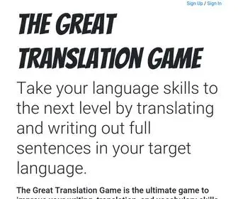 Thegreattranslationgame.com(The Great Translation Game) Screenshot