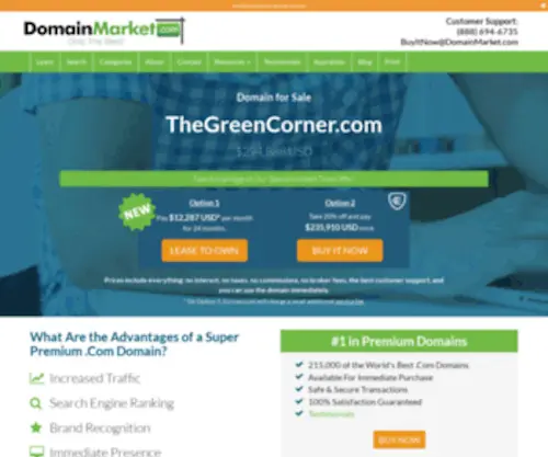 Thegreencorner.com(Buy a Domain Name) Screenshot
