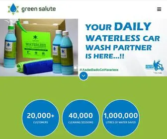 Thegreensalute.com(Green Salute Waterless car wash) Screenshot