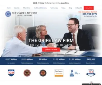 Thegrifelawfirm.com(Boca Raton Personal Injury Lawyer) Screenshot