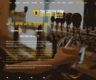 Thegrizzlypaw.com(Canmore craft brewery & pub) Screenshot