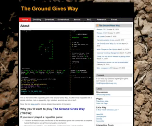 Thegroundgivesway.com(The Ground Gives Way) Screenshot