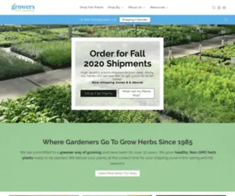 Thegrowers-Exchange.com(Herb Plants Online) Screenshot