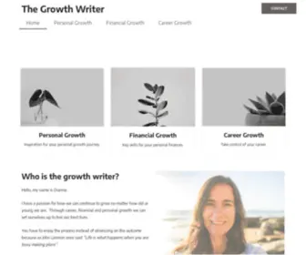 Thegrowthwriter.com(Growing through sharing ideas) Screenshot