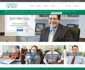 Theguarantybank.com(Woodsville Guaranty Savings Bank) Screenshot