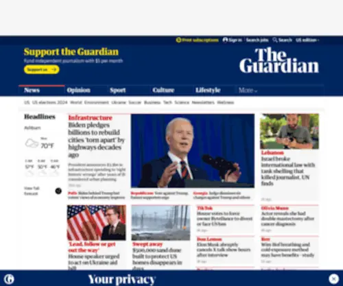Theguardian.com(News, sport and opinion from the Guardian's Europe edition) Screenshot