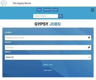 Thegypsynurse.com(Travel Nursing Jobs) Screenshot