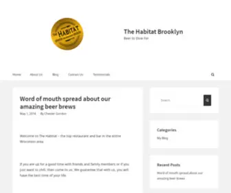 Thehabitatbrooklyn.com(Beer to Dine For) Screenshot