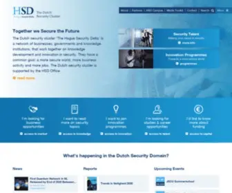 Thehaguesecuritydelta.com(The Hague Security Delta) Screenshot