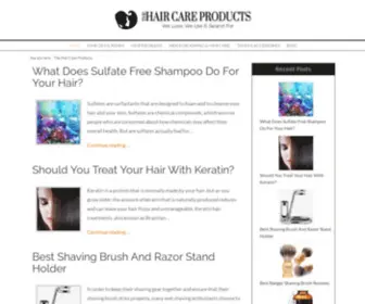 Thehaircareproducts.com(Hair products reviews) Screenshot